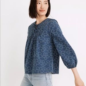 NWT Madewell indigo bib top
